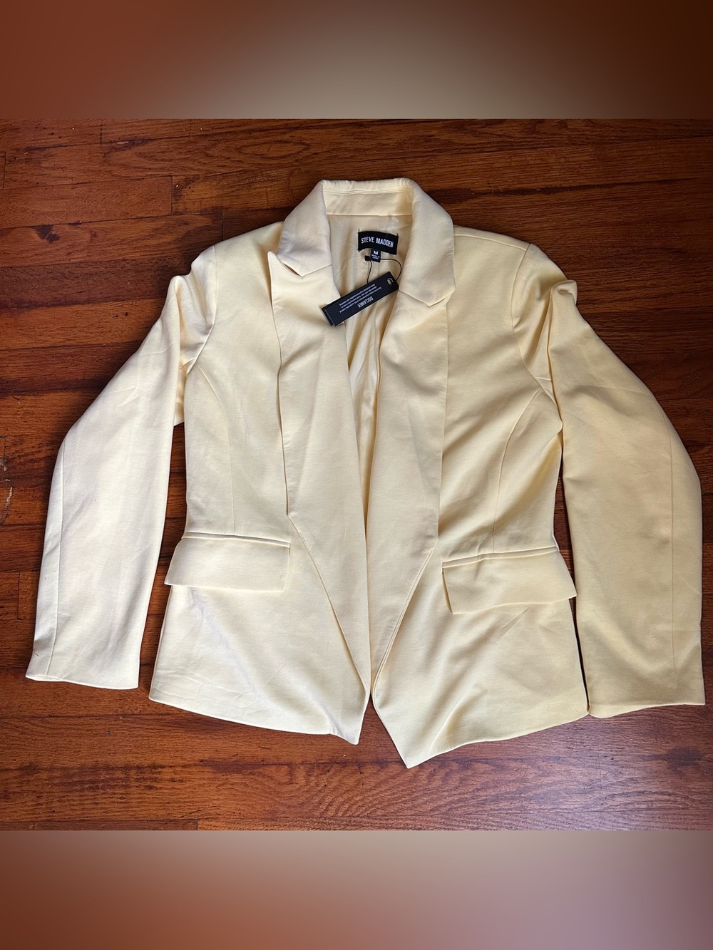 Steve Madden Sunny Yellow Women's Kali star Blazer Jacket size M New